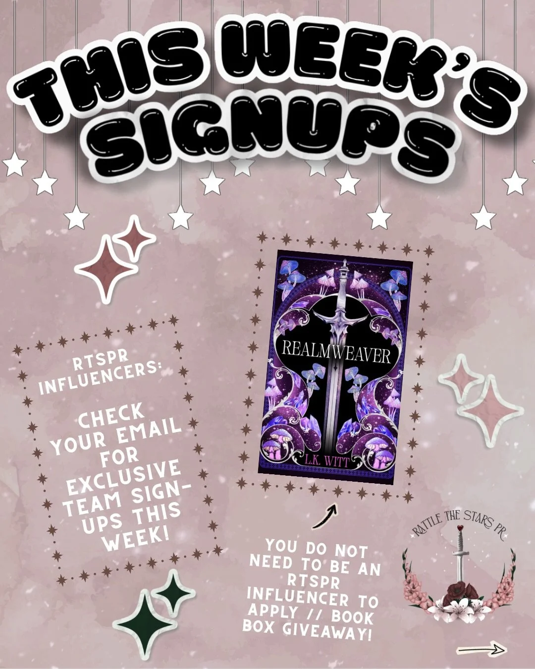 We are so excited to invite you to be part of @lokatwrites&rsquo;s ARC Team! We are looking for a team of dedicated bookish influencers that are genuinely excited about her upcoming release, &ldquo;Realmweaver.&rdquo; 

Think LOTR meets Alice in Wond