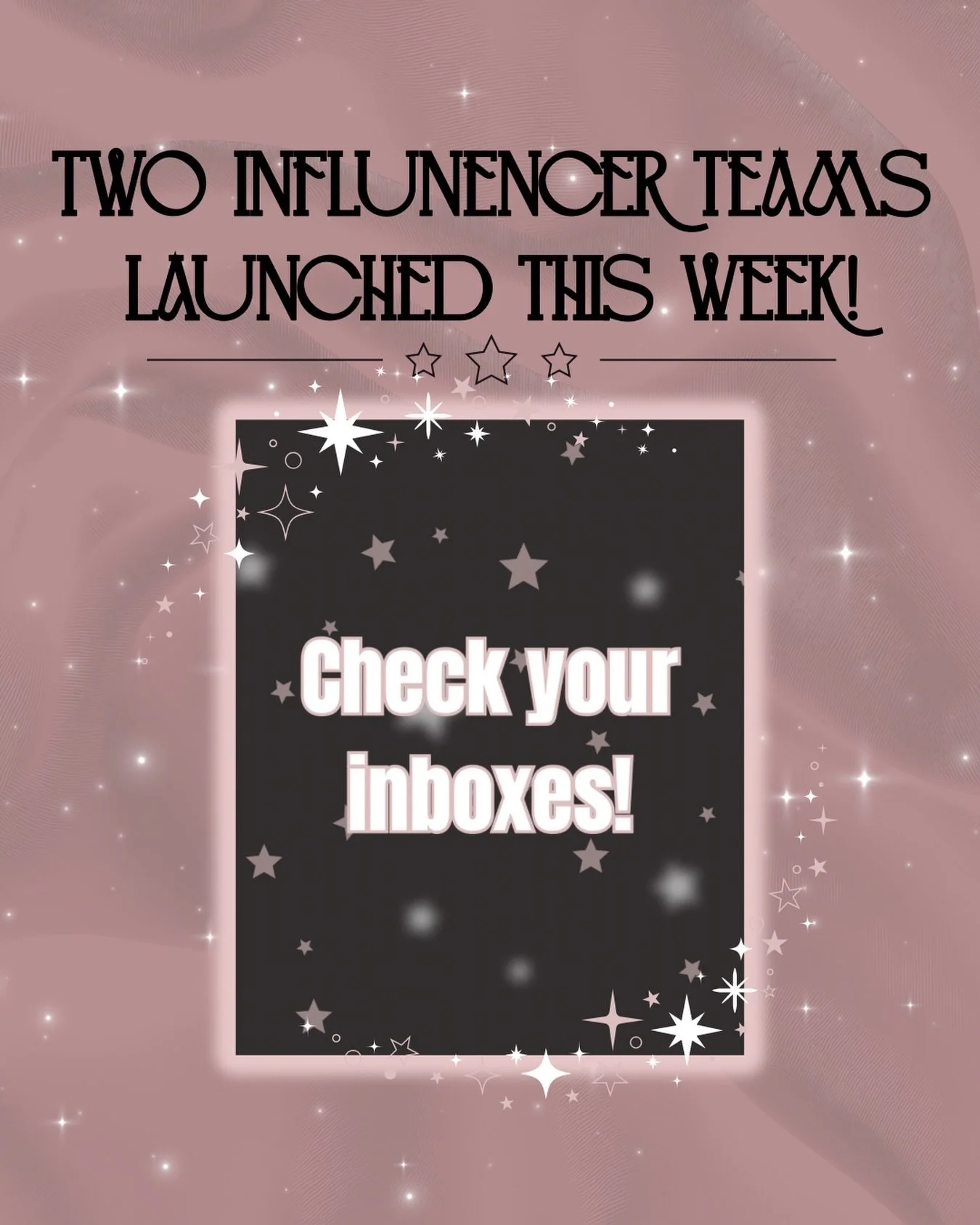 We had two influencer only signups sent out this week!

We know we end up in spam more times than not. (Thanks Google!) 

We wanted to make sure you did not miss the email or discord message with the signup links! We have a cozy romance and horror ro