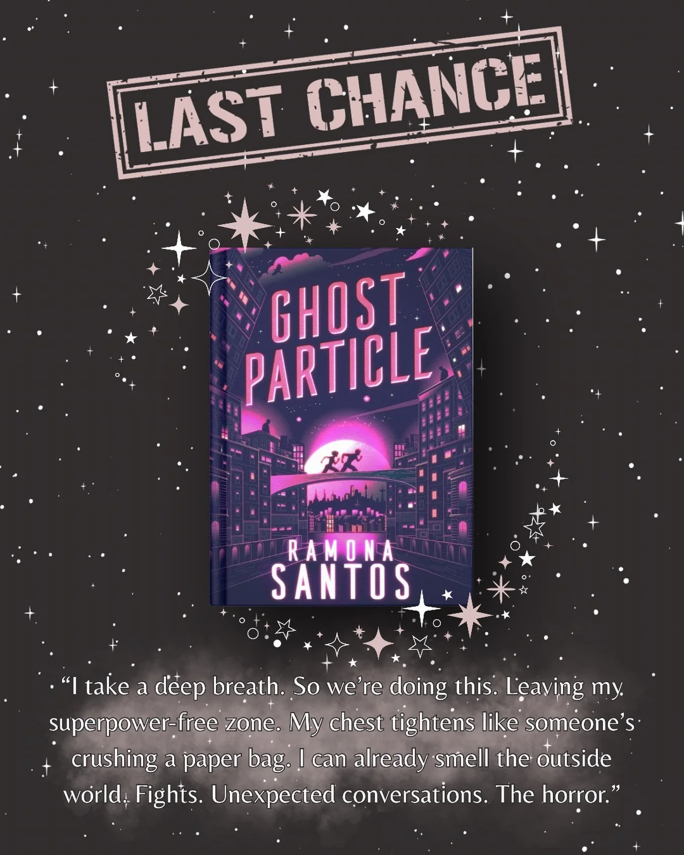 🗣️ LAST CALL FOR @ramonasantos_author&rsquo;s ARC TEAM! 🗣️

In a near-future where everyone has superpowers, powerless Olivia Ramirez is just trying to keep her job filing paperwork for speedreaders-until she becomes wanted by both the military and