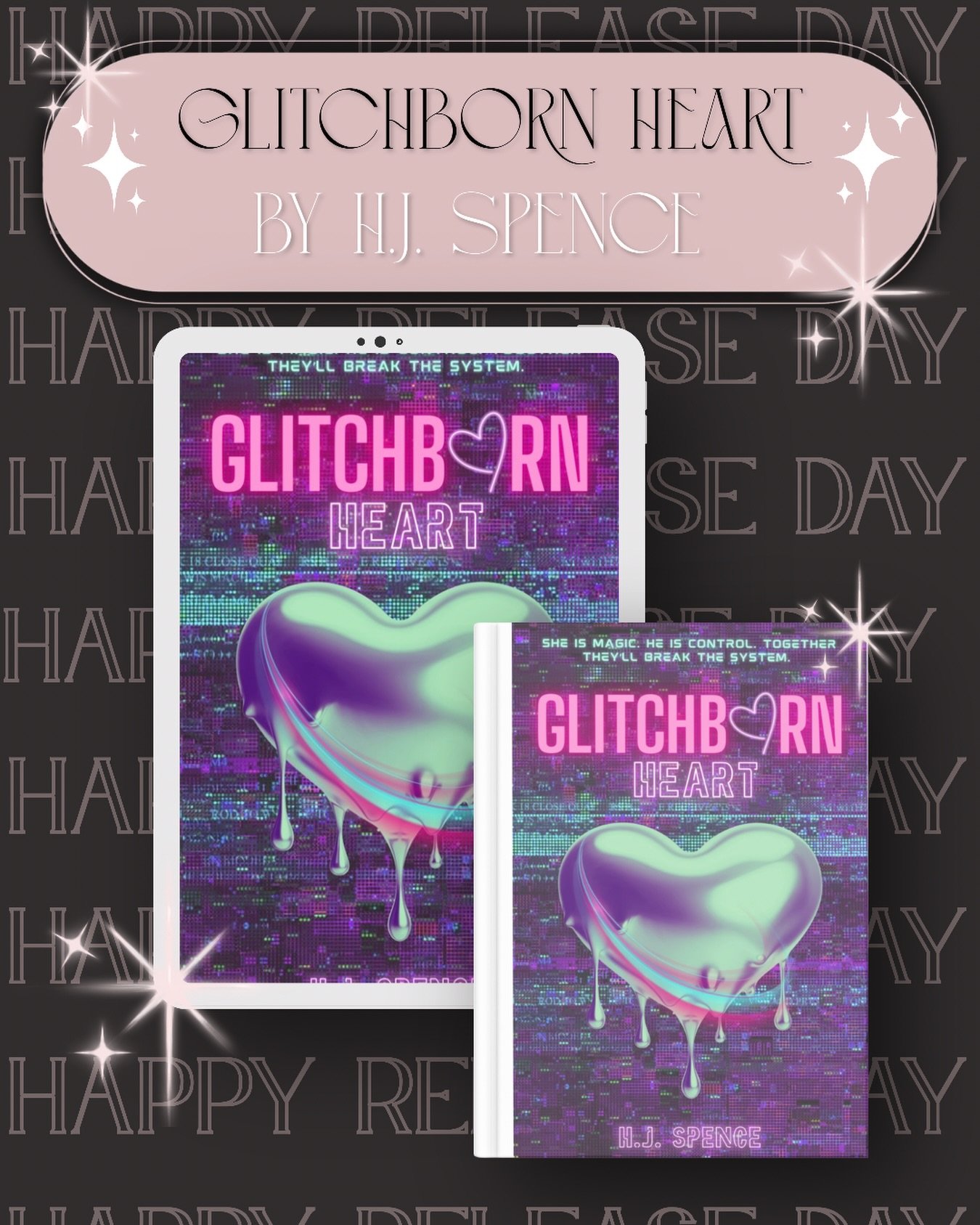 She is magic. He is Control. Together they&rsquo;ll break the system.

&ldquo;Glitchborn Heart&rdquo; is the latest must-read Cyberpunk Dystopian Romantasy by @spencehjreads releasing TODAY, August 31st. 

Fans of &ldquo;Daggermouth,&rdquo; &ldquo;Us