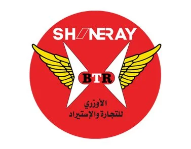 Logo with a red circle, white star with wings, and Arabic text below.
