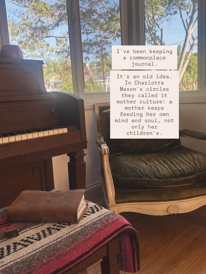 I&rsquo;ve been thinking of this little corner of Instagram a bit like my commonplace journal, a place for the true, beautiful and delightful bits of ordinary weeks. If you keep a book like this I&rsquo;d love to know what your entries include.

#mot