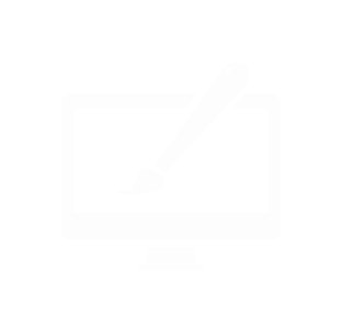 Computer screen with paintbrush icon, representing digital art or graphic design.