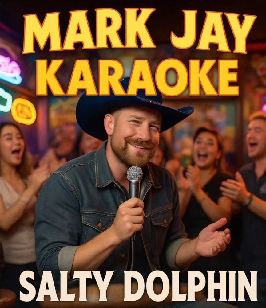 🎤 TONIGHT! MARK JAY KARAOKE 🎤
📍 Salty Dolphin
📅 Today &bull; Dec 17

Grab the mic, sing your heart out, and let the good times roll 🌊✨
Cold drinks, great vibes, and your favorite karaoke host&mdash;Mark Jay&mdash;ready to hype you up all night.
