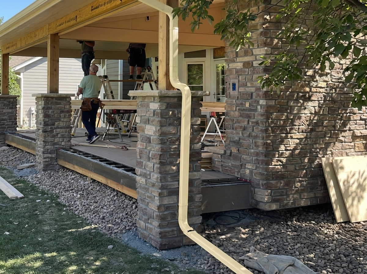 Cream Downspout