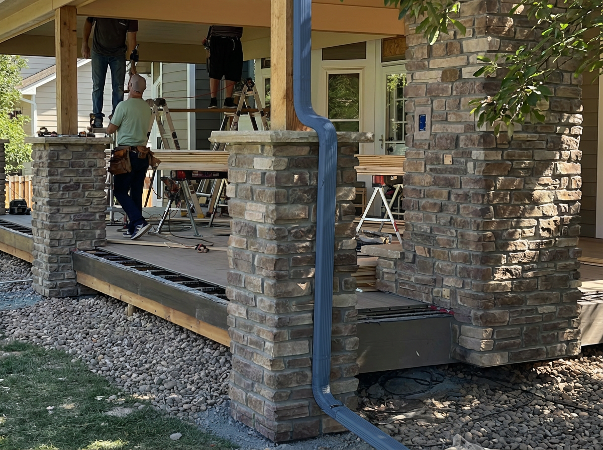 Traditional Blue Downspout