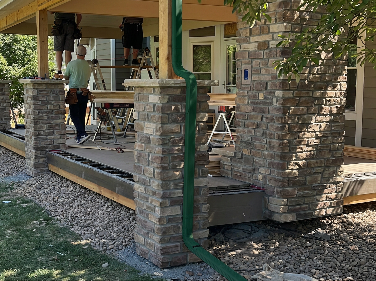 Forest Green Downspout