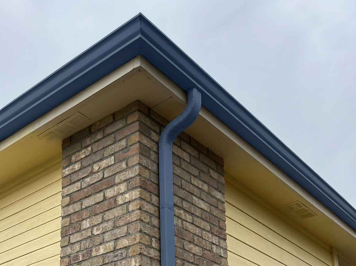 Traditional Blue Seamless Gutter