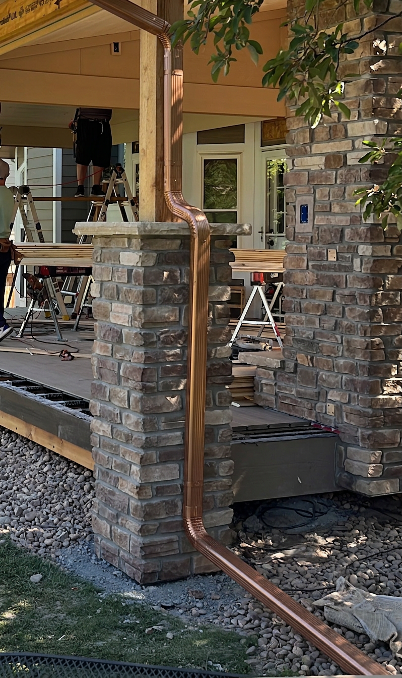 Copper Downspout