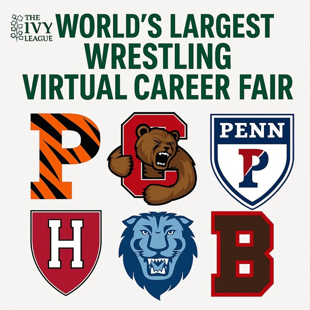 The first Division I wrestling conference to have every team commit to the World&rsquo;s Largest Wrestling Virtual Career Fair?

The Ivy League.

No surprise &mdash; excellence on and off the mat.

🗓 October 2 | 5&ndash;9 PM ET
🌐 Online &ndash; Att