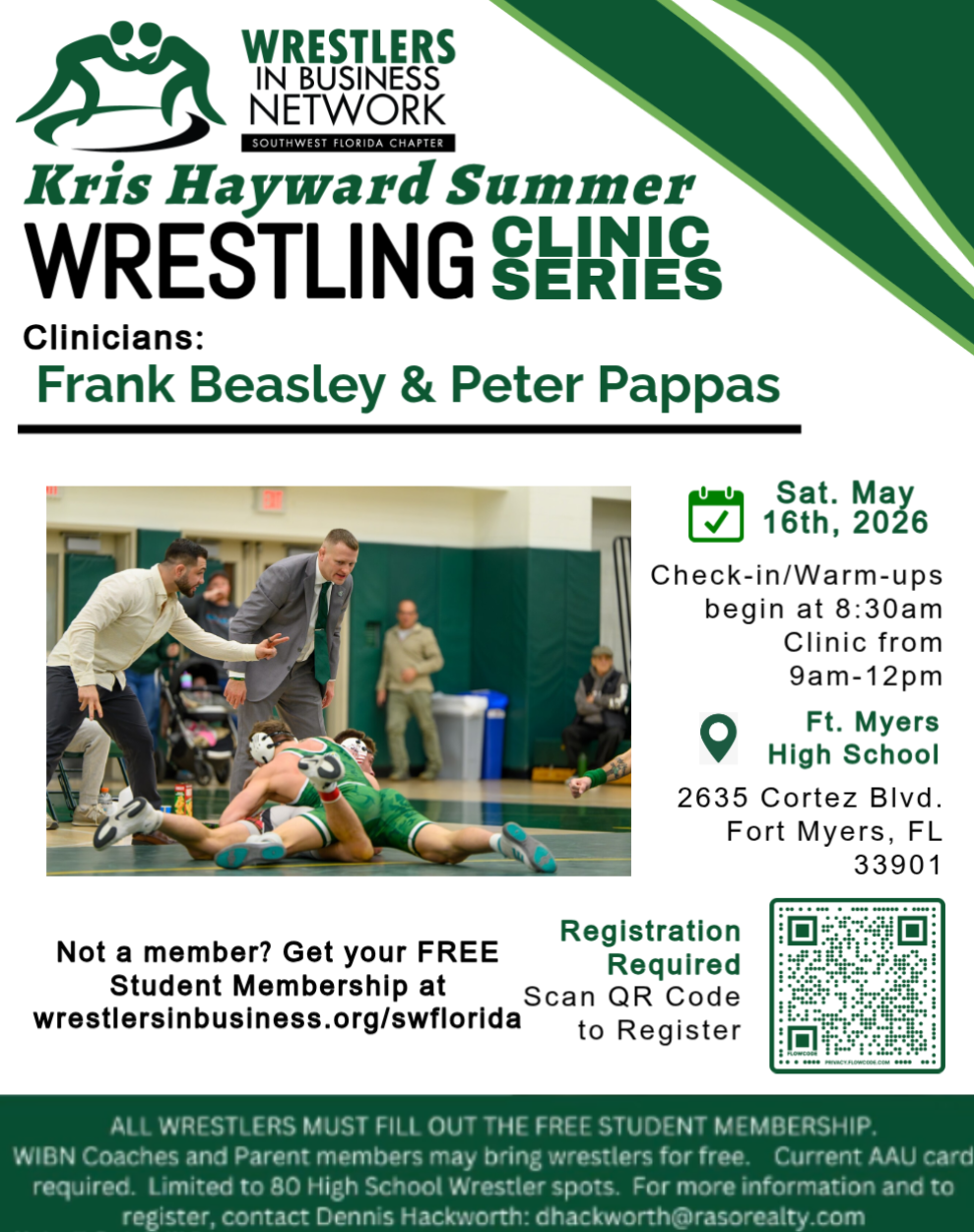 SW Florida's - Kris Hayward Summer Wrestling Clinic Series with Clinicians: George Mason Coaches - Frank Beasley and Peter Pappas