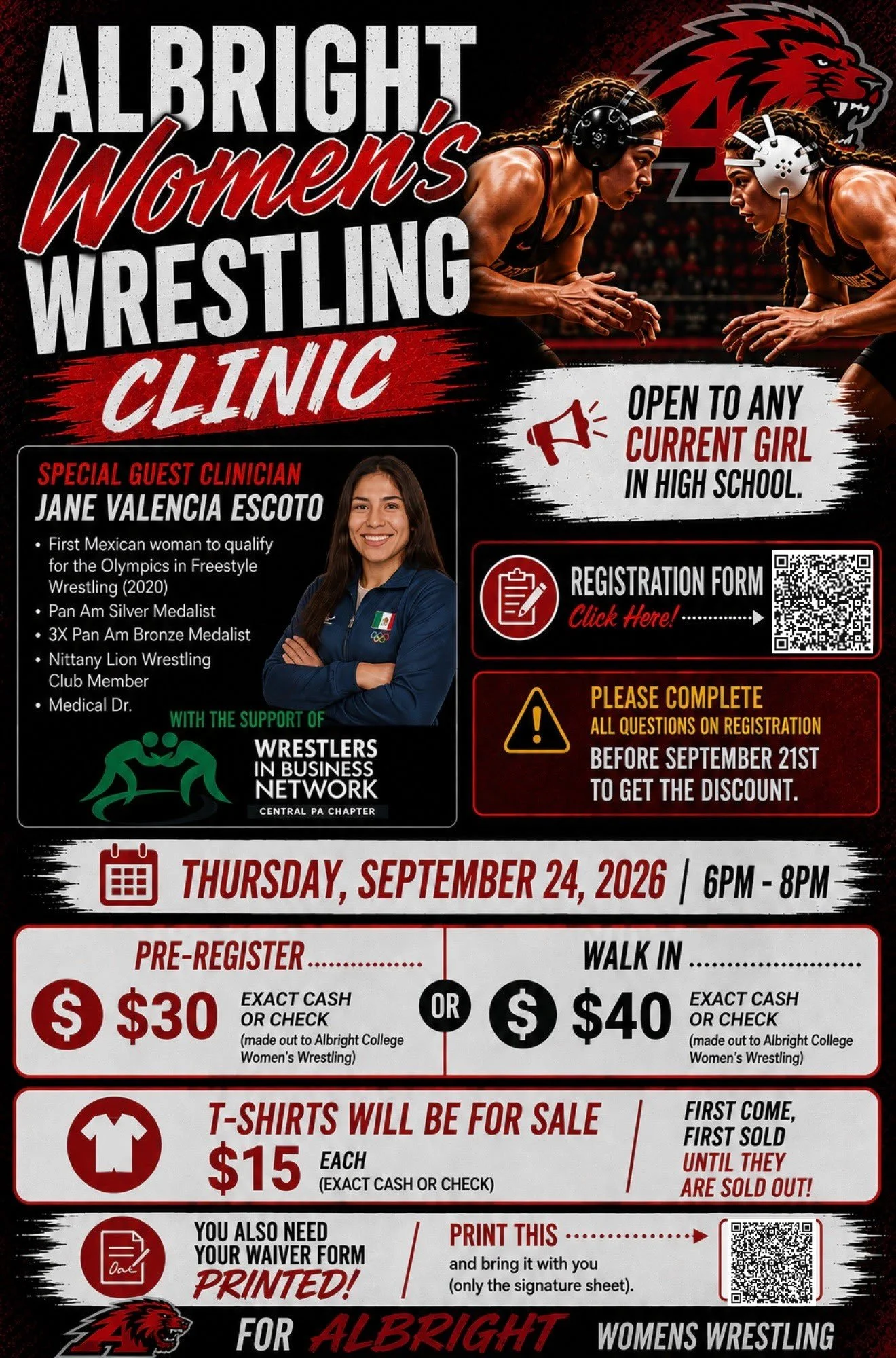 Albright Women's Wrestling Clinic
