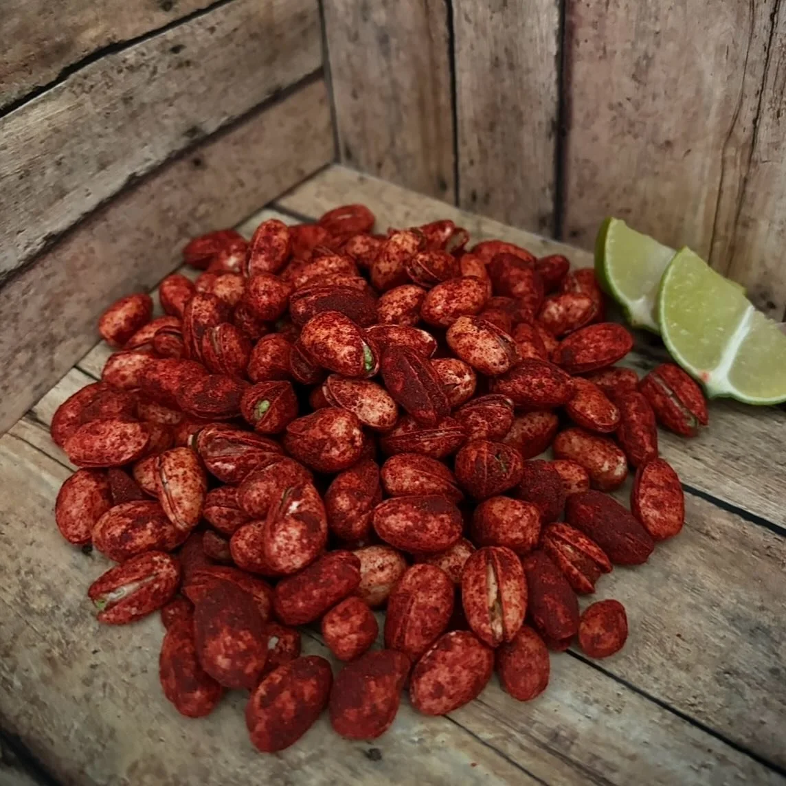 Fuego Pistachios , You&rsquo;ll be addicted 🌶️🍋&zwj;🟩 #pistachios#fuego#lime#mouthwatering#spicy#hot#fuegopistachios#red#smallbusinesssupportingsmallbusiness#food#snacks#savorysnacks#addicted #deliciousfood#savory