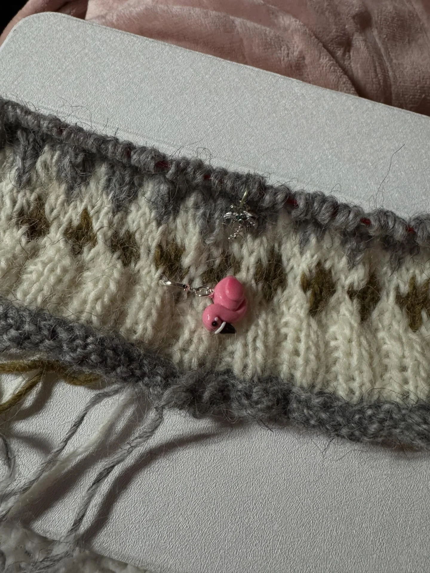 Day one on my #riddarisweater so far I&rsquo;m loving it. But now comes the #knittingsweater slog of just stockinette. #knitting #knitknitknit