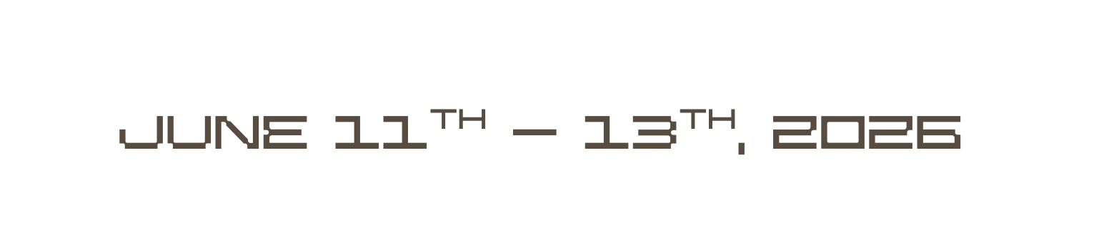 Digital text displaying the event date from June 11th to June 13th, 2026.