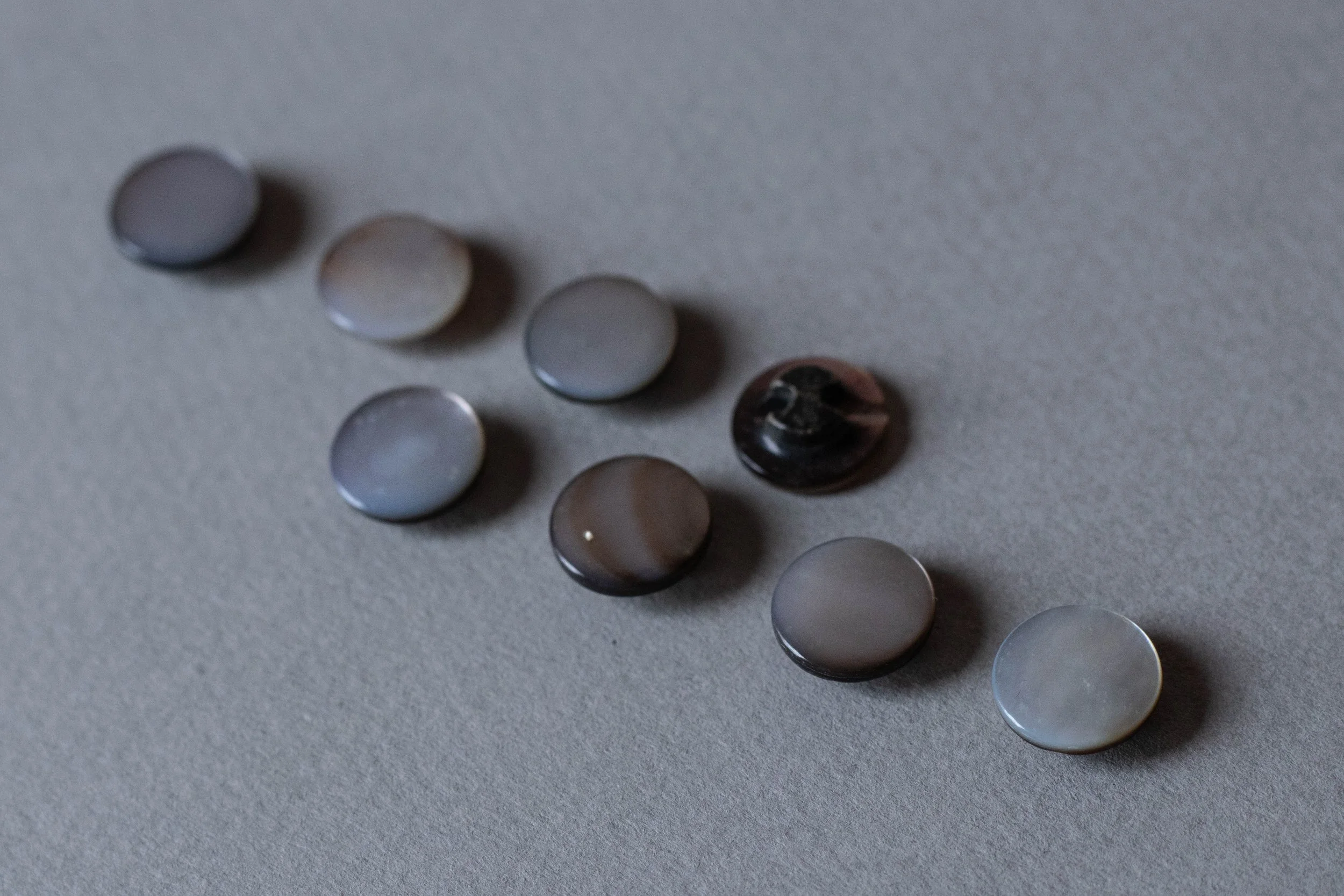 Shining Moon Shell Buttons - Set of 8