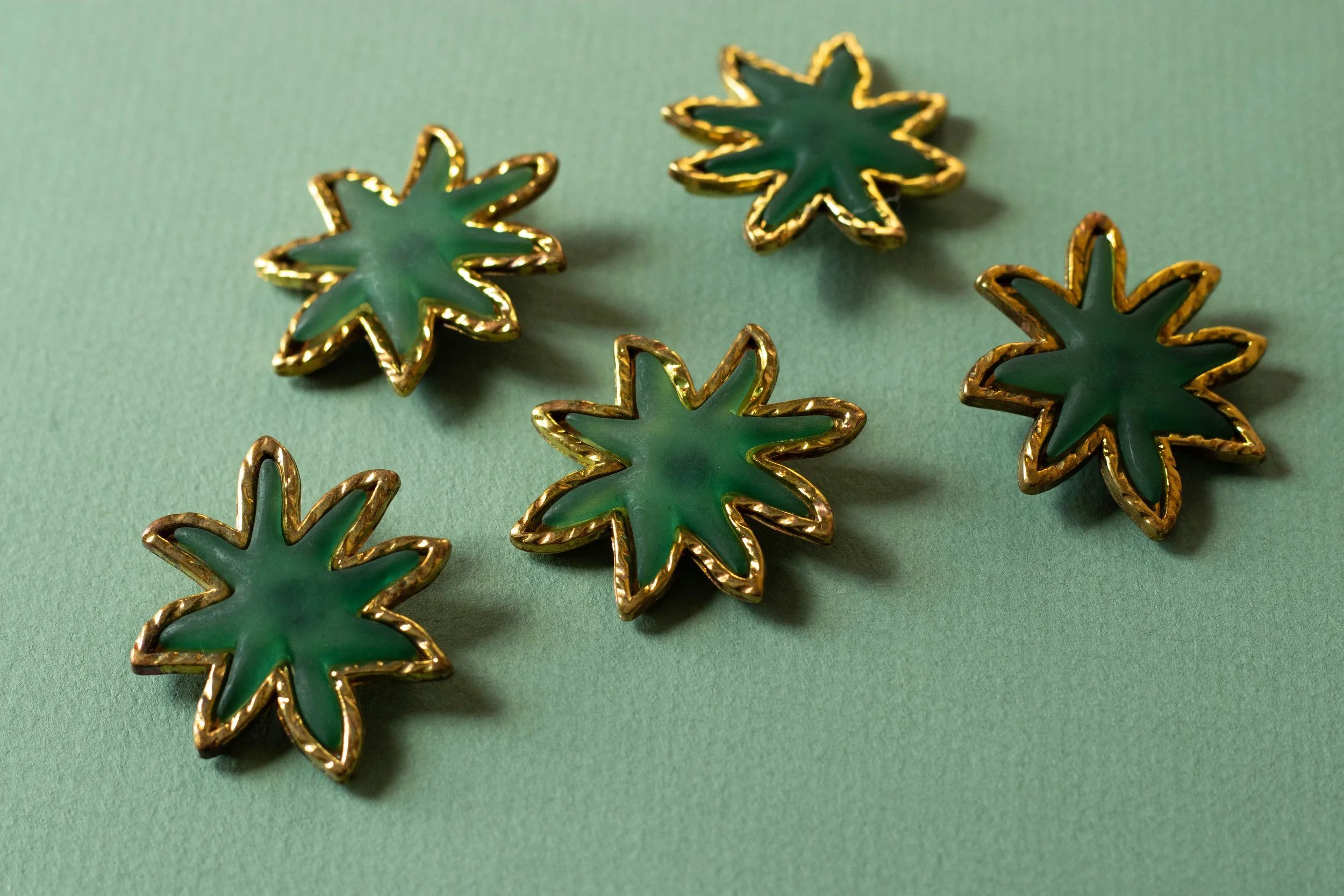 Artistic Star Buttons - Set of 5