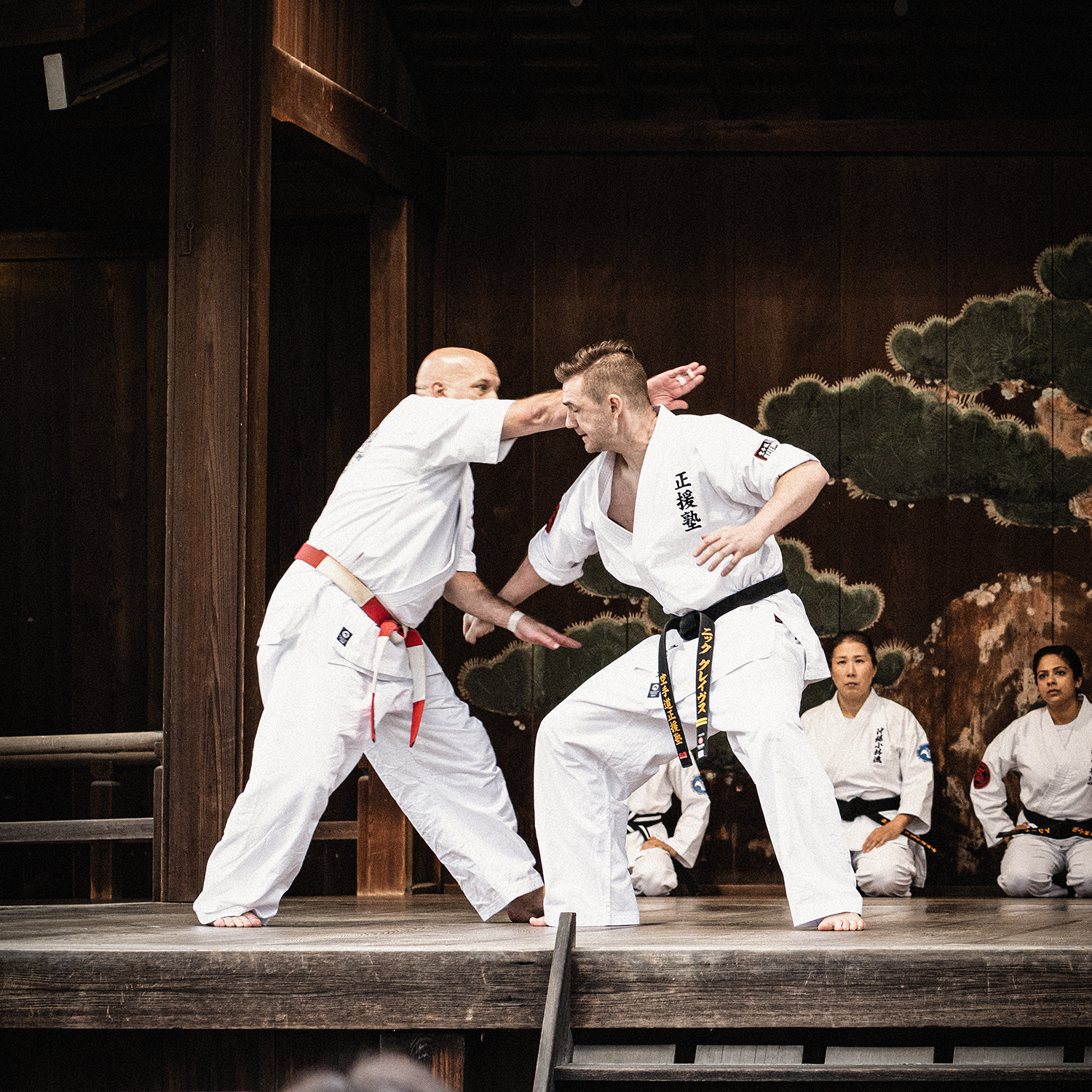Sensei Nick and Kyoshi Greg performing Japanese Jujitsu in Tokyo Japan.