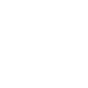 A white outline of a loudspeaker or megaphone with sound waves coming out.