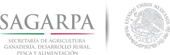 Logo de la SAGARPA, Secretaría de Agricultura, Ganadería, Desarrollo Rural, Pesca y Alimentación de México