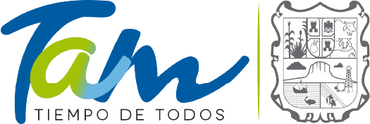 Logotipo Tamaulipas 'TIEMPO DE TODOS' y escudo
