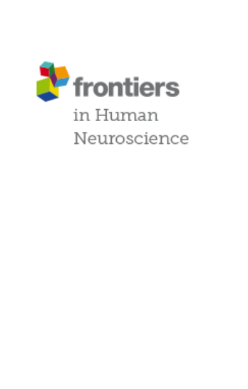 Frontiers in Human Neuroscience logo with colorful geometric shapes and gray text.