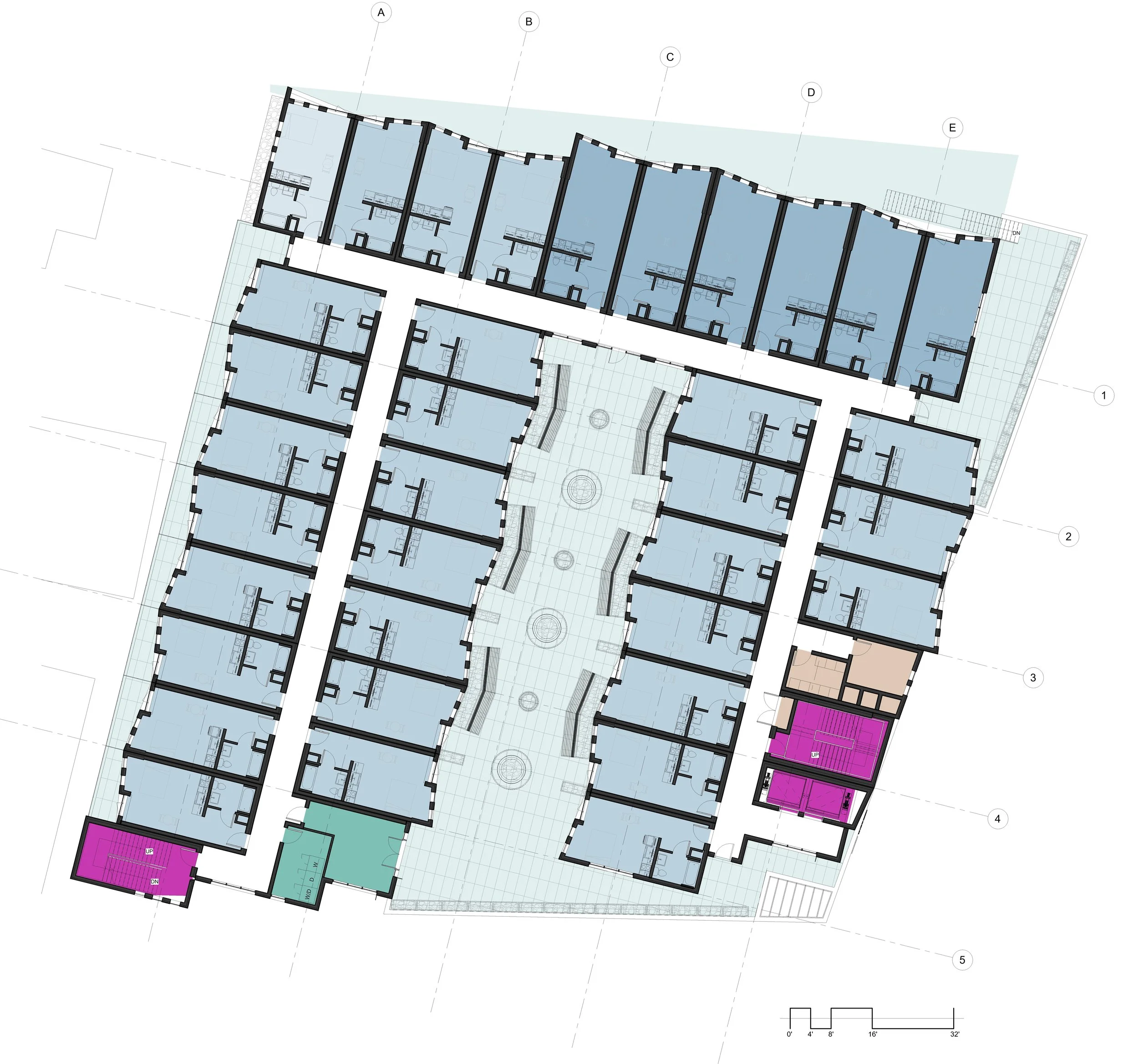 typical upper level floor plan