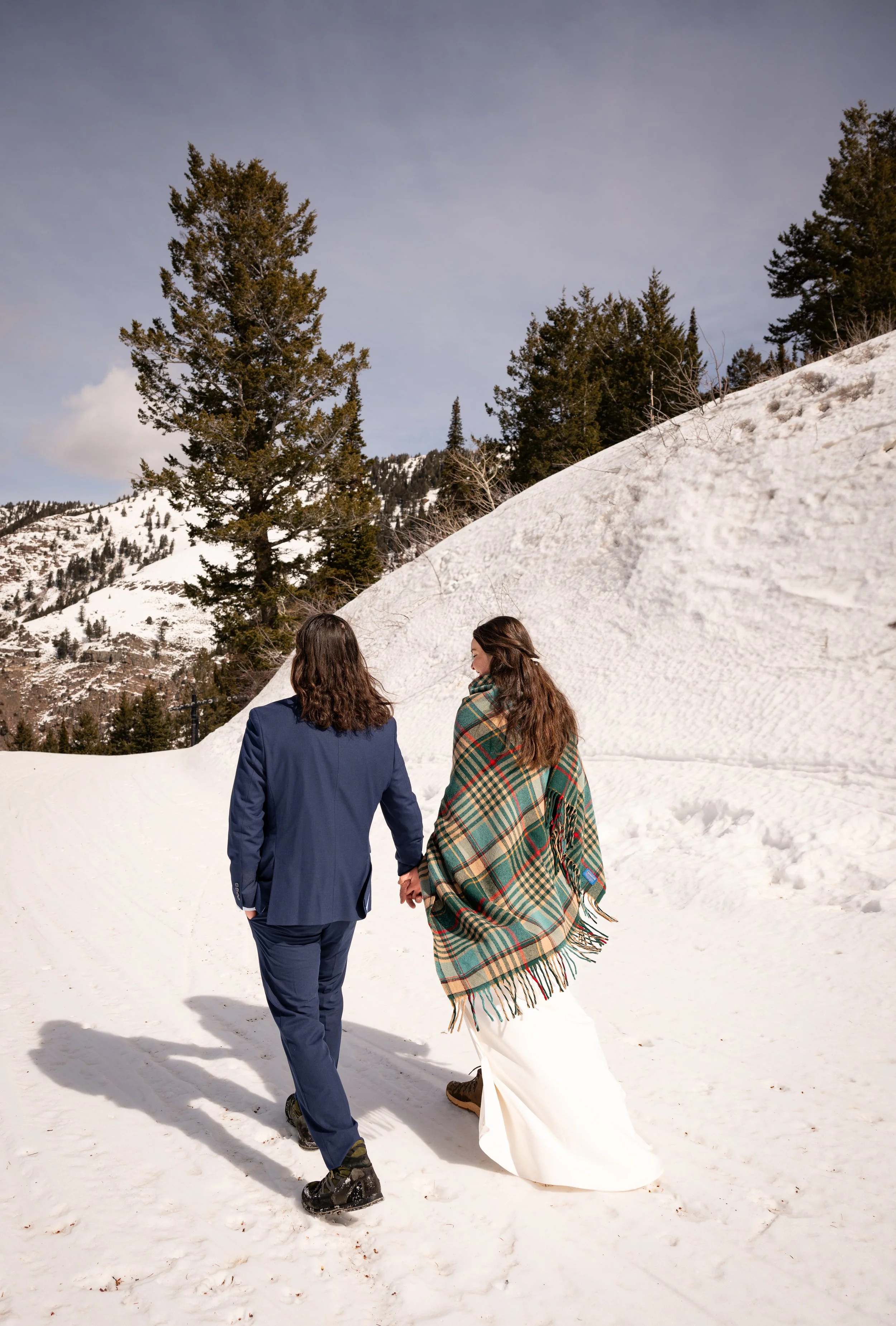 idaho winter adventure elopement