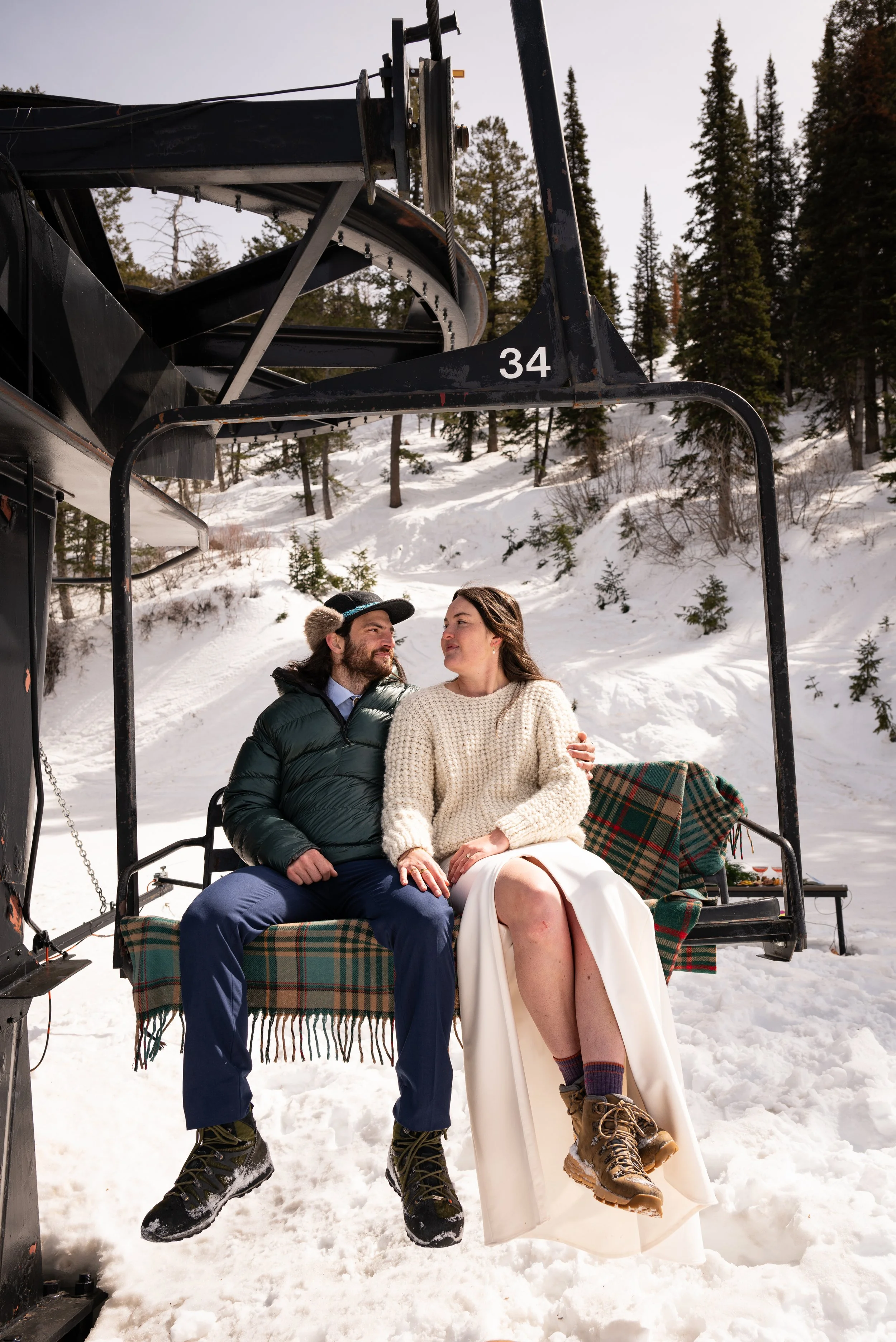Sun Valley winter adventure elopement