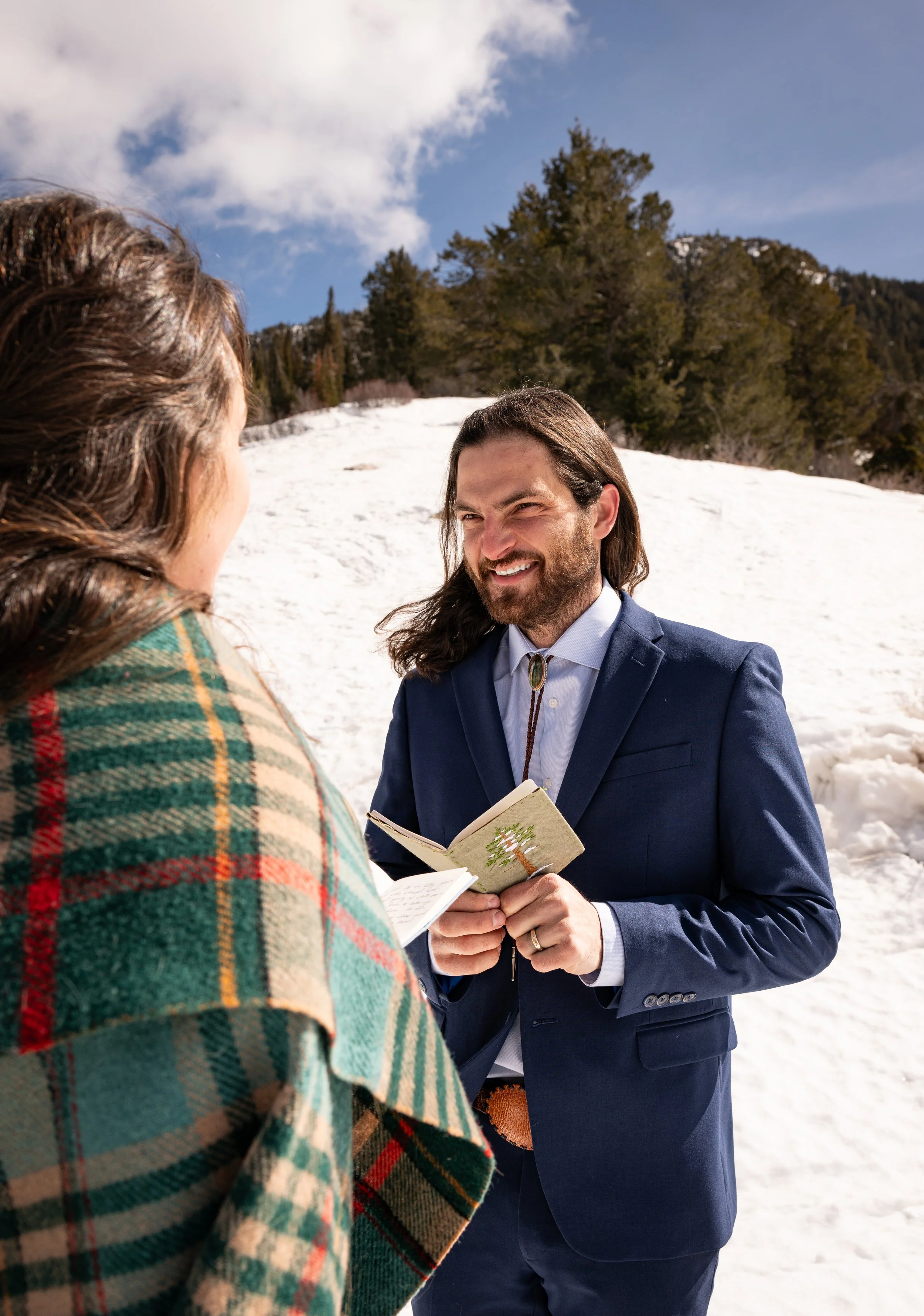 sun valley winter adventure elopement