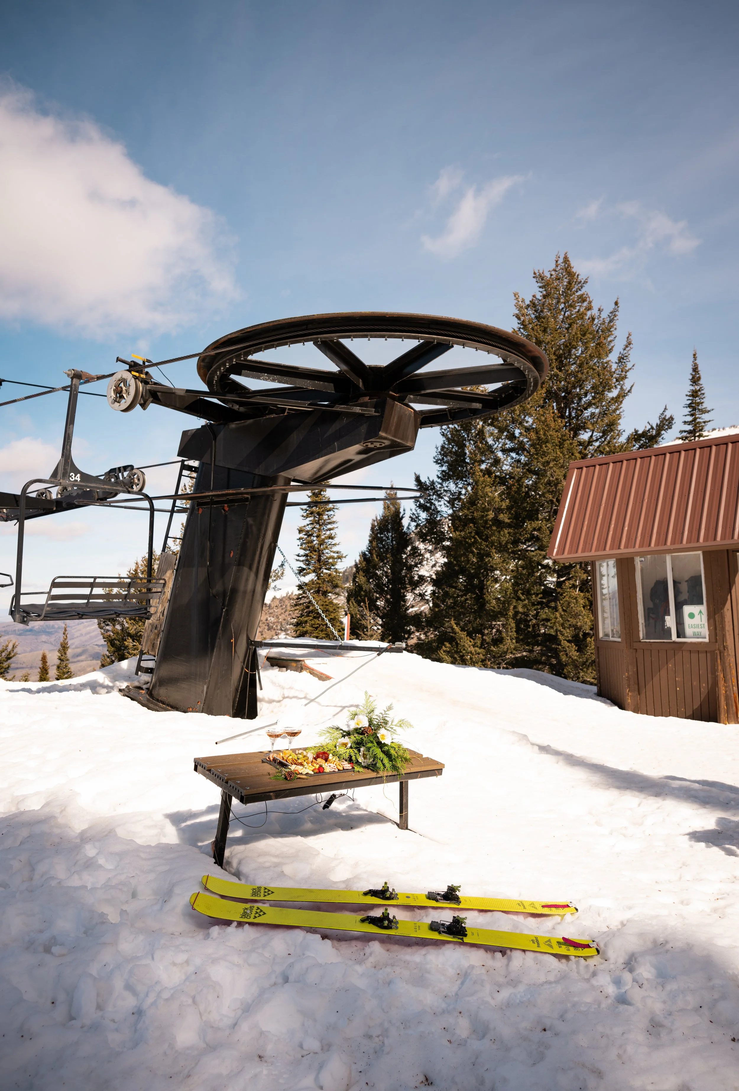 Tetons winter adventure elopement