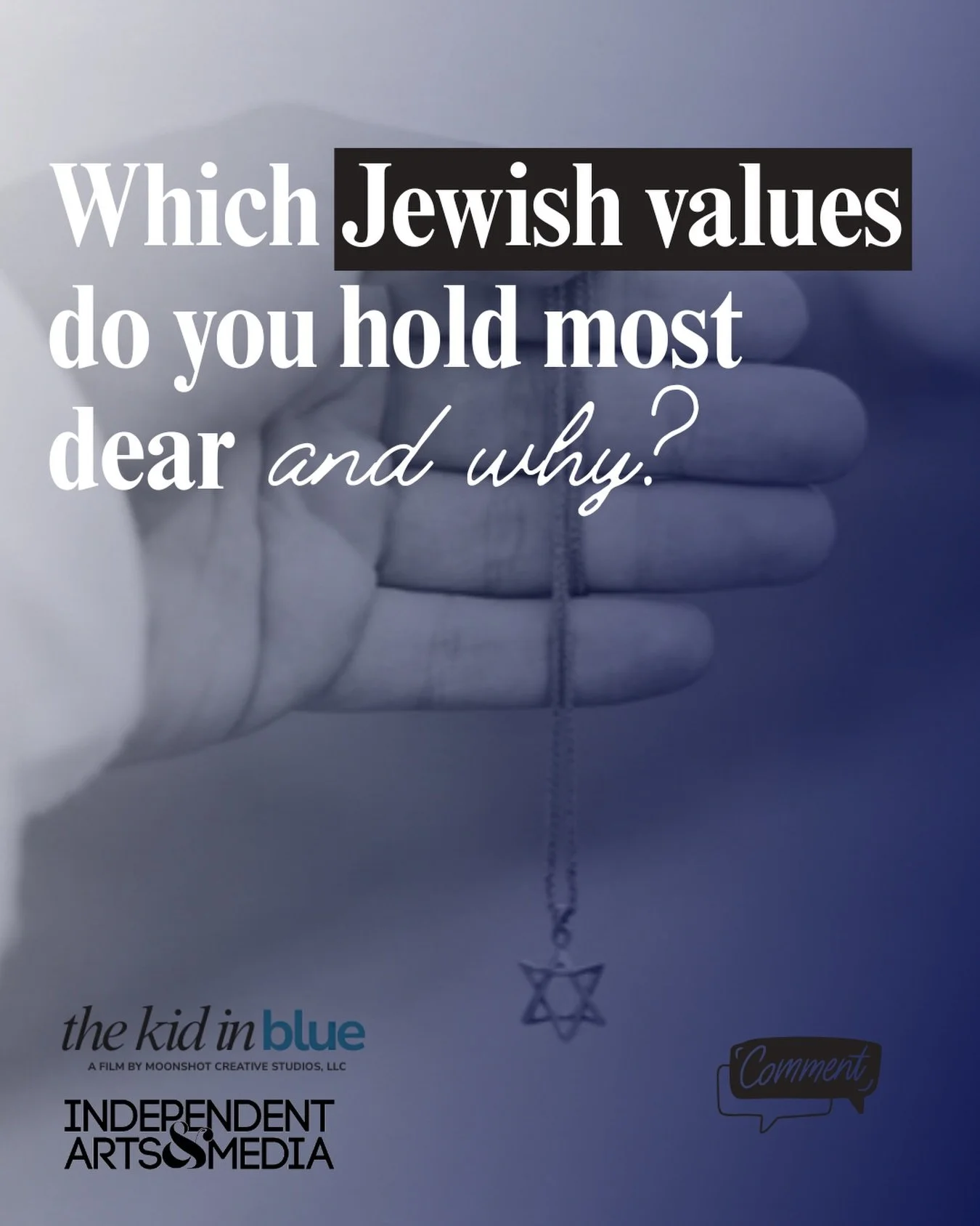 Which Jewish values do you hold most dear?
The Kid in Blue film explores this and other thought provoking questions.

Want to learn more? Visit our website and join our email list. 

Our film is a work in progress, and we are looking for community pa