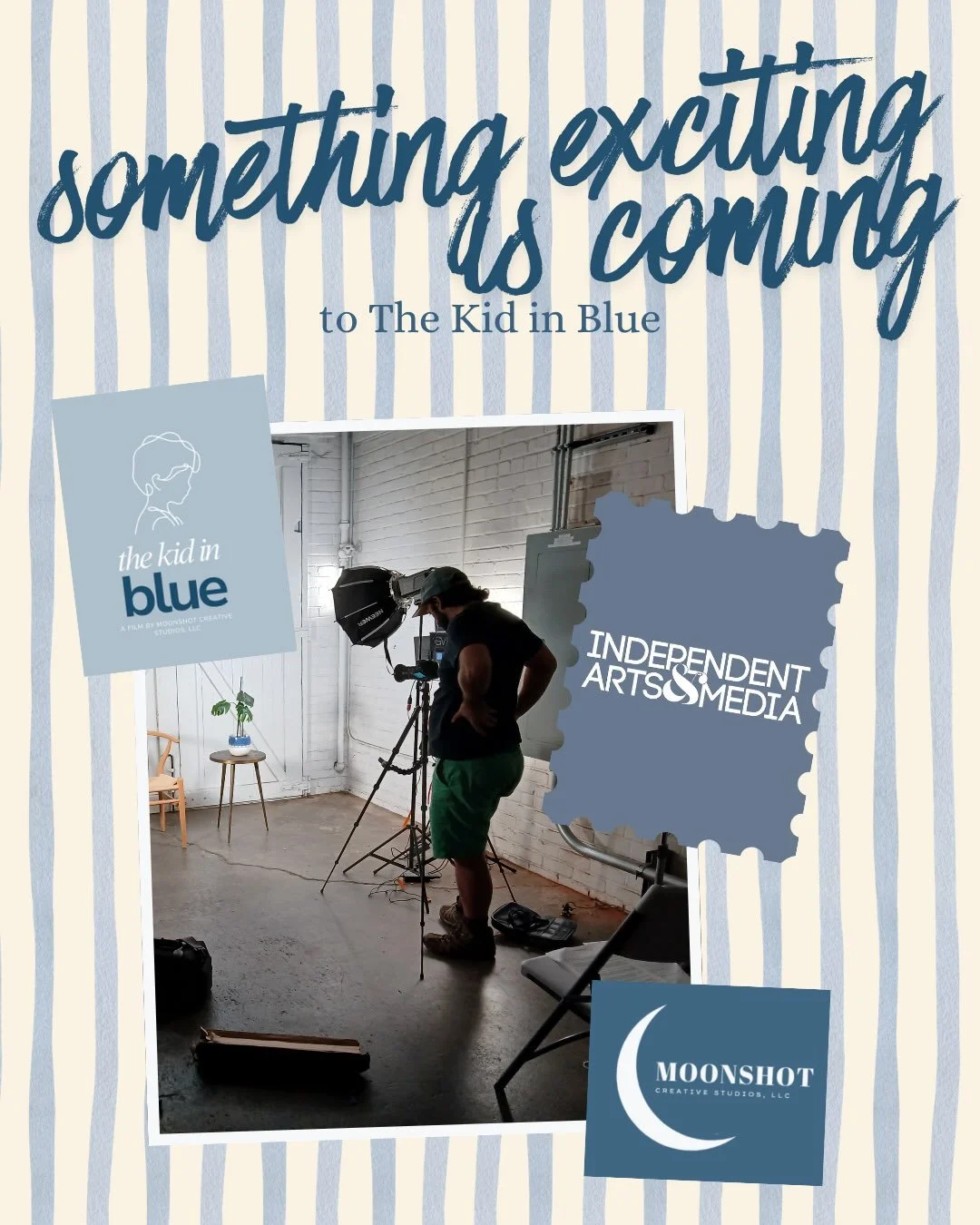 Our Crowdfunding campaign will be launching soon! We will be having exciting events and sneak peaks you won&rsquo;t want to miss, along with special perks for donors! 

-

-

-

Image Description:
A graphic with a cream-and-light-blue striped backgro
