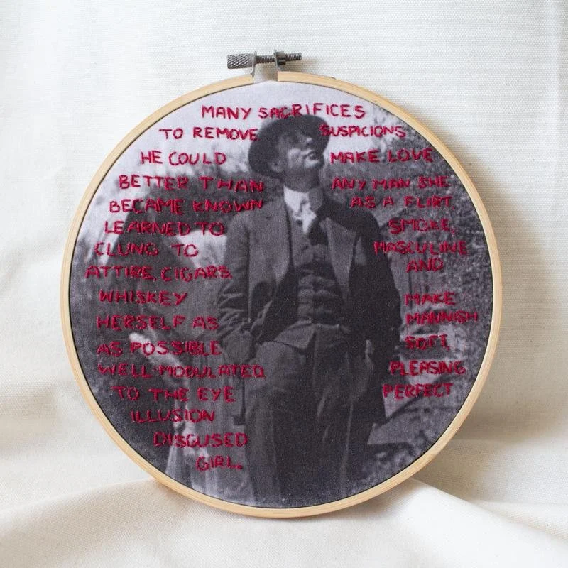 Disguised Girl (2019), embroidery on canvas