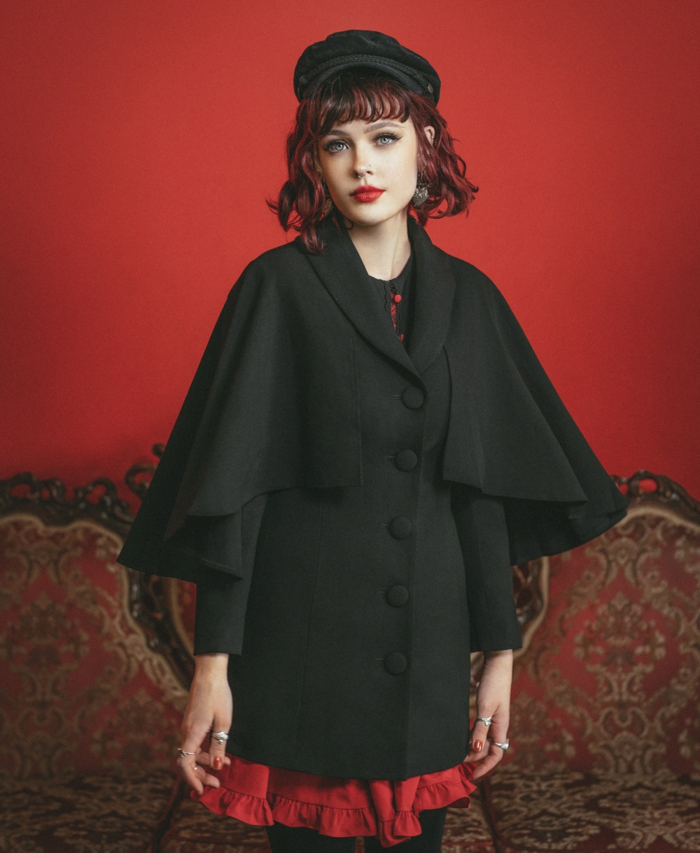 Lively Ghosts The Nevermore Caped Coat