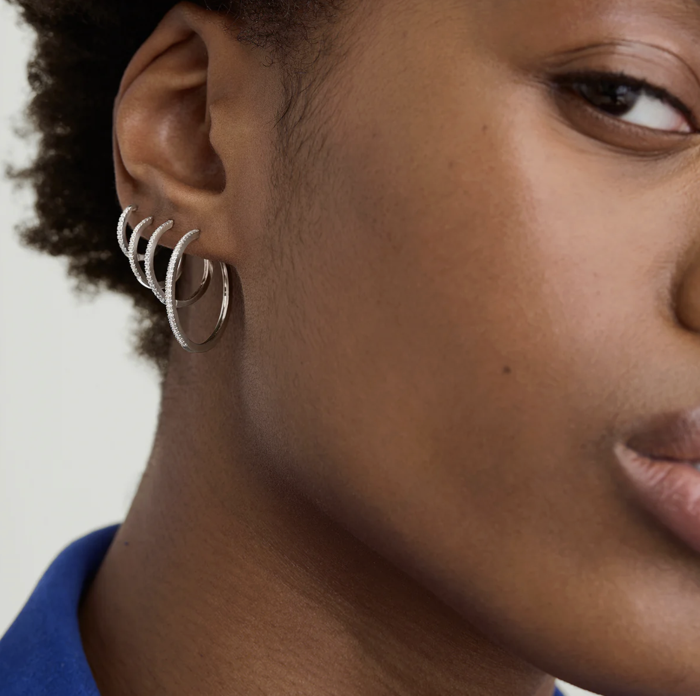 Pavé Diamond Huggie Hoops