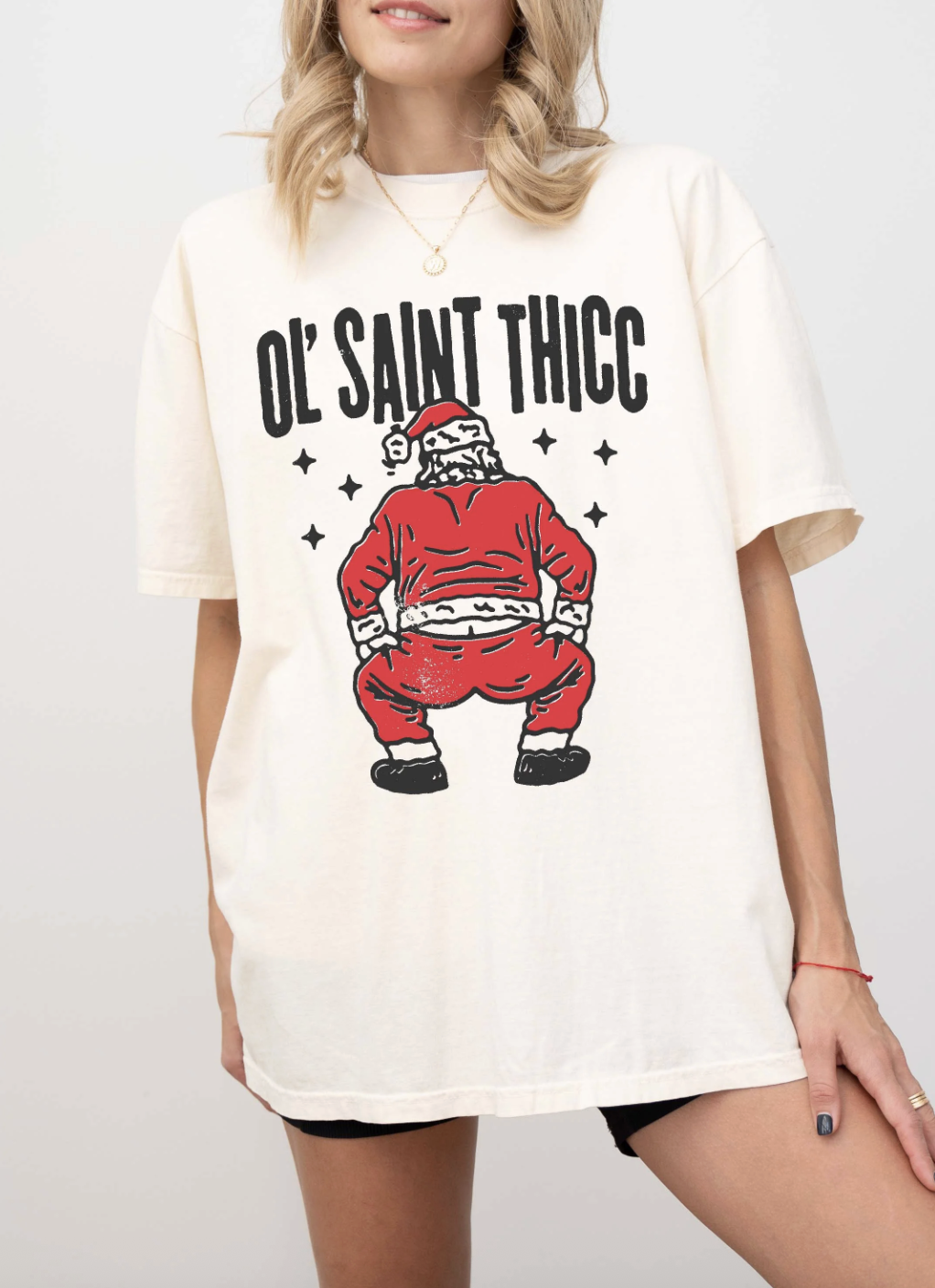 Untamedego Ol Saint Thicc Chistmas Tee
