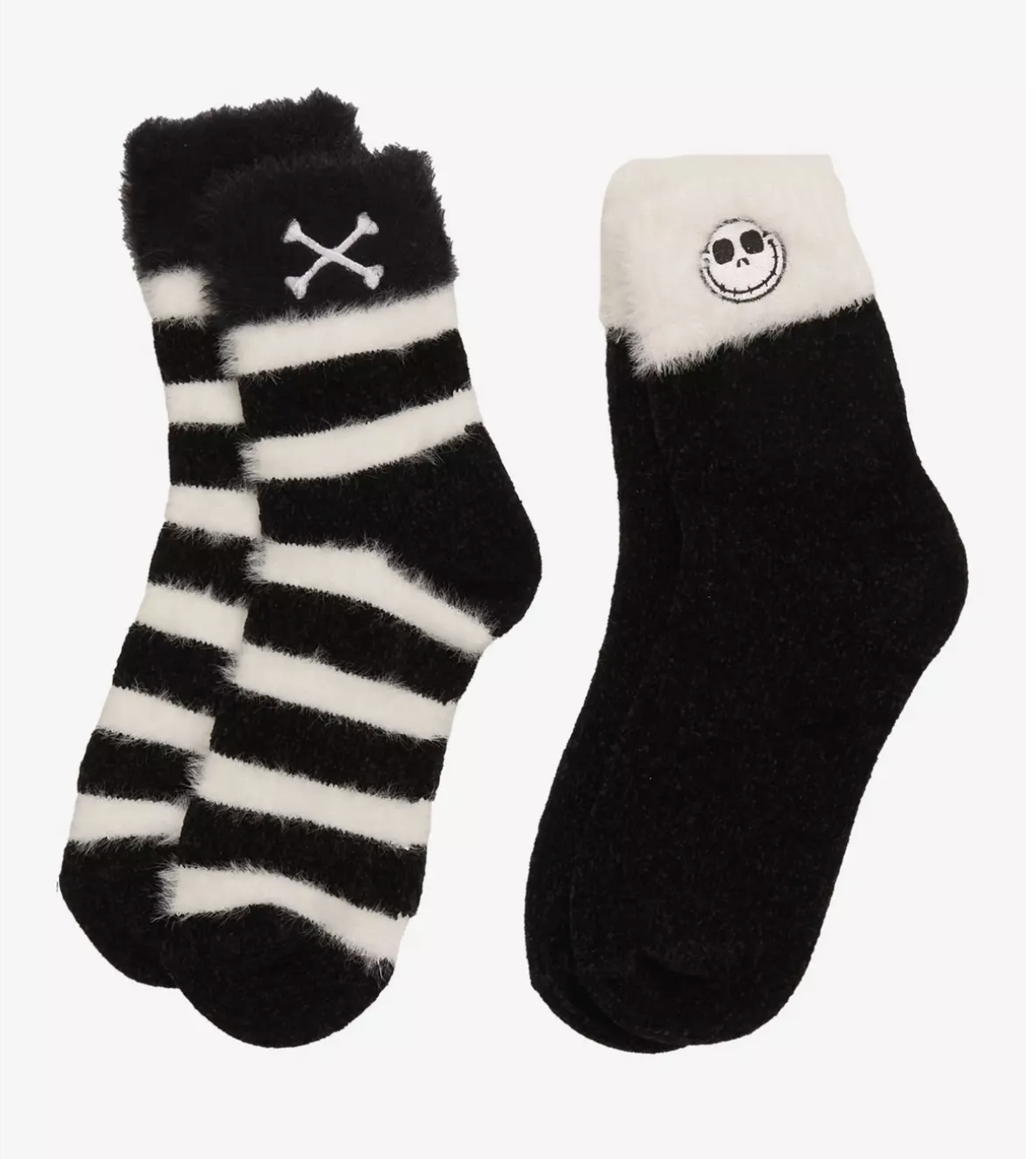 Disney (via Hot Topic) The Nightmare Before Christmas Jack Skellington Fuzzy Socks 2 Pair