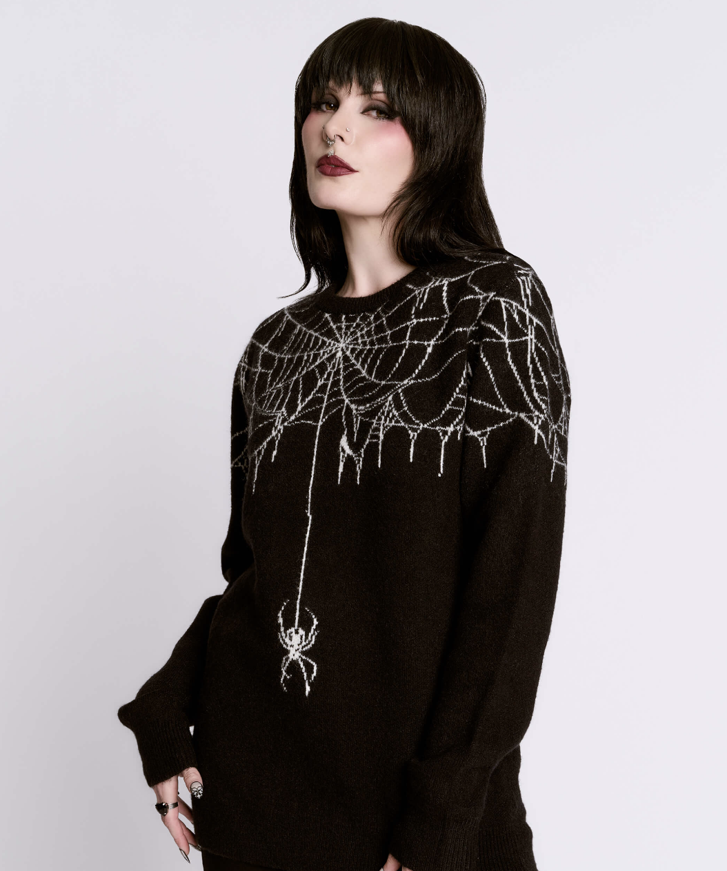 Midnight Hour Spiderweb Sweater