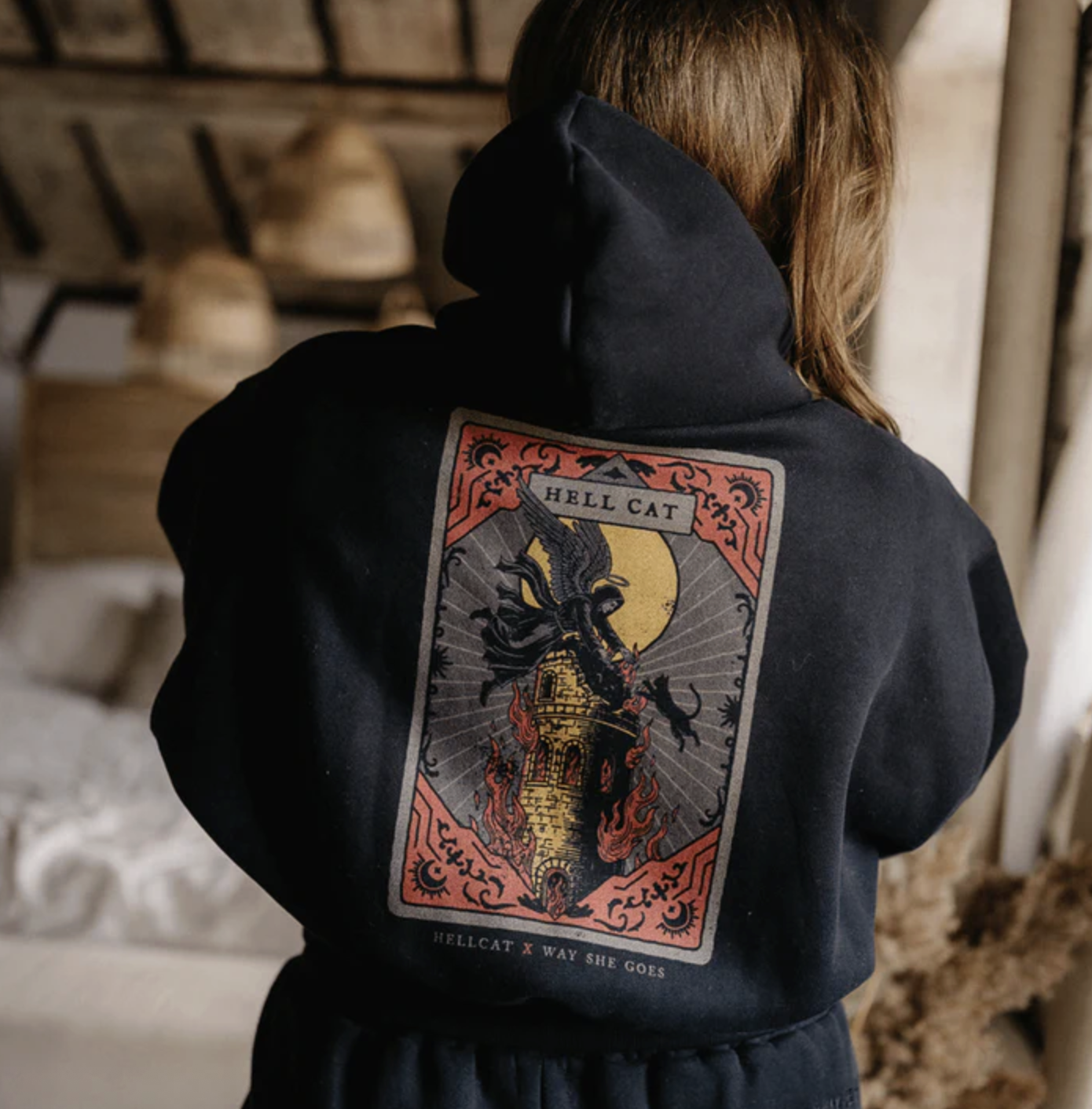 Way She Goes Hell Cat Hoodie