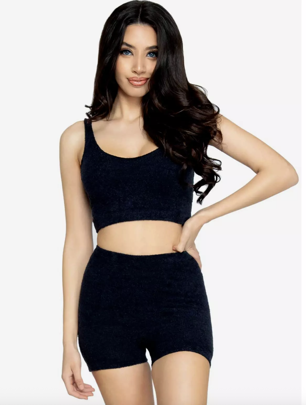 Hot Topic 3 Pc Ultra-Soft Cozy Knit Set Black