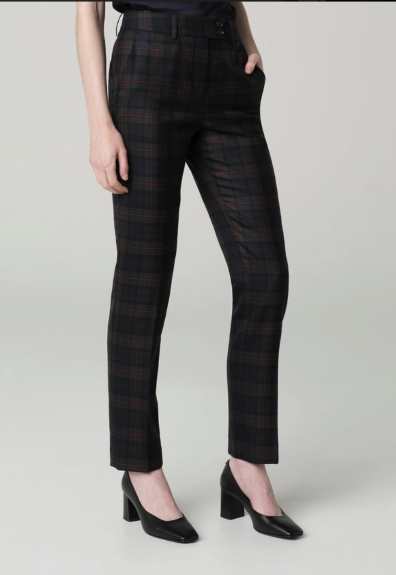 Indochino Blakesley Mackinlay Tartan Navy Pants Women
