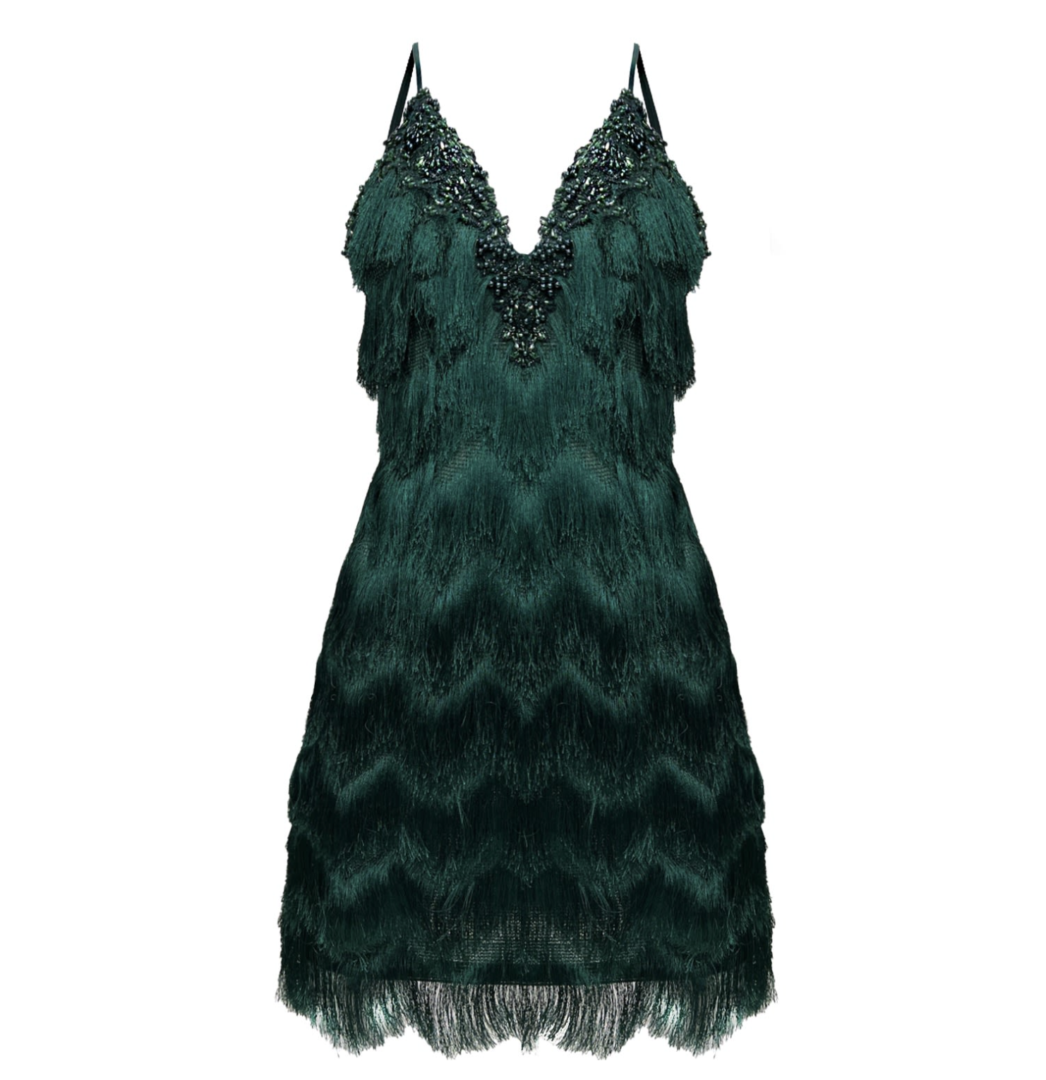 Angelika Jozefczyk (via Wolf &amp; Badger) Gatsby Cocktail Dress Emerald Green