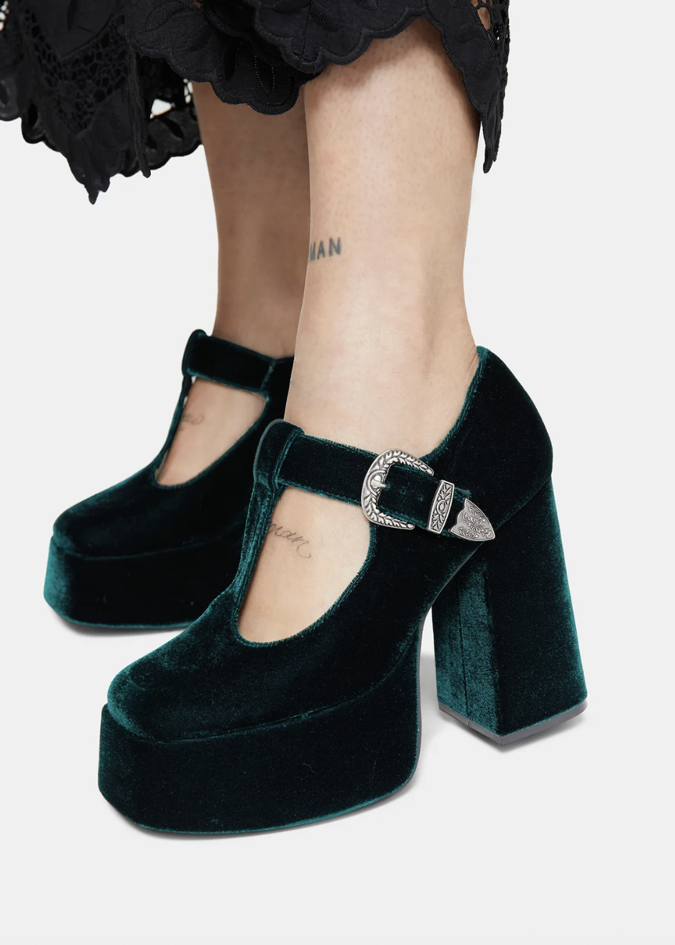 Disturbia Sybil Velvet Mary Jane