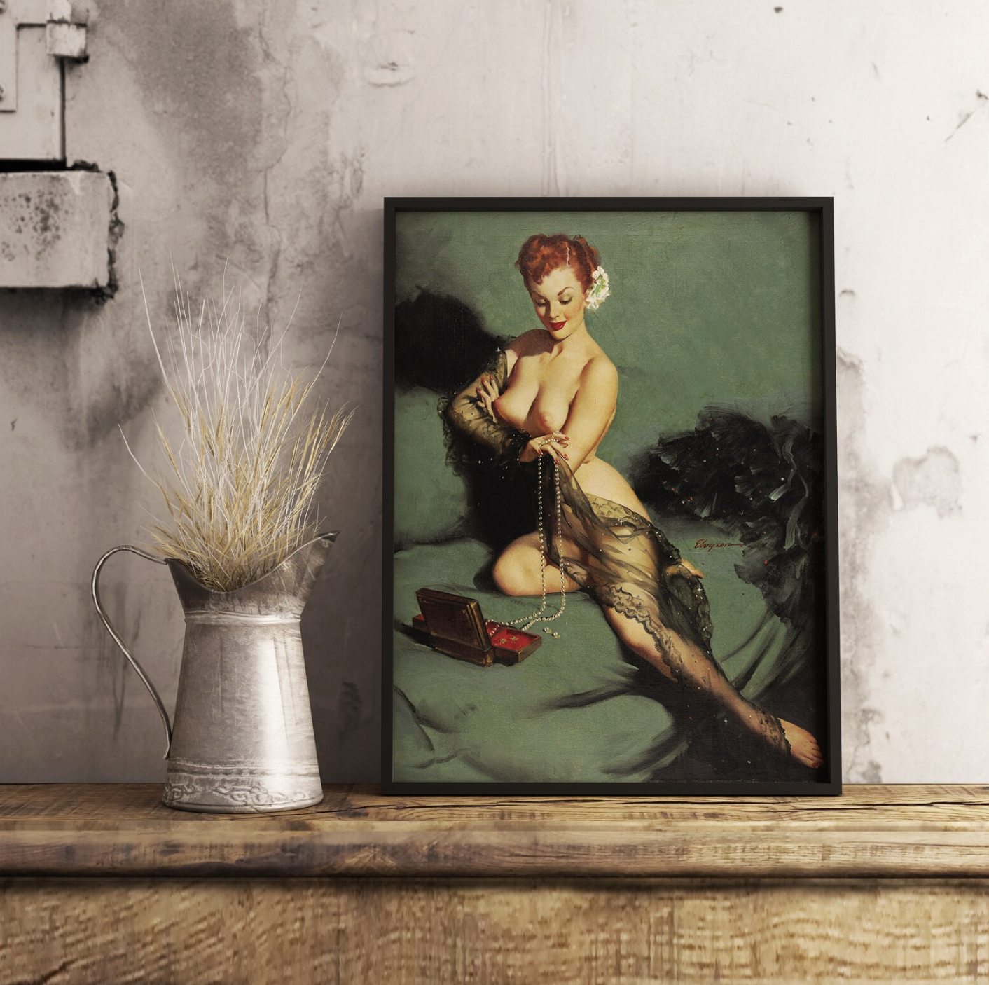 Royal Print Decor Fascination 1952 Gil Elvgren Vintage Pin-Up Sexy Girl Print Photo