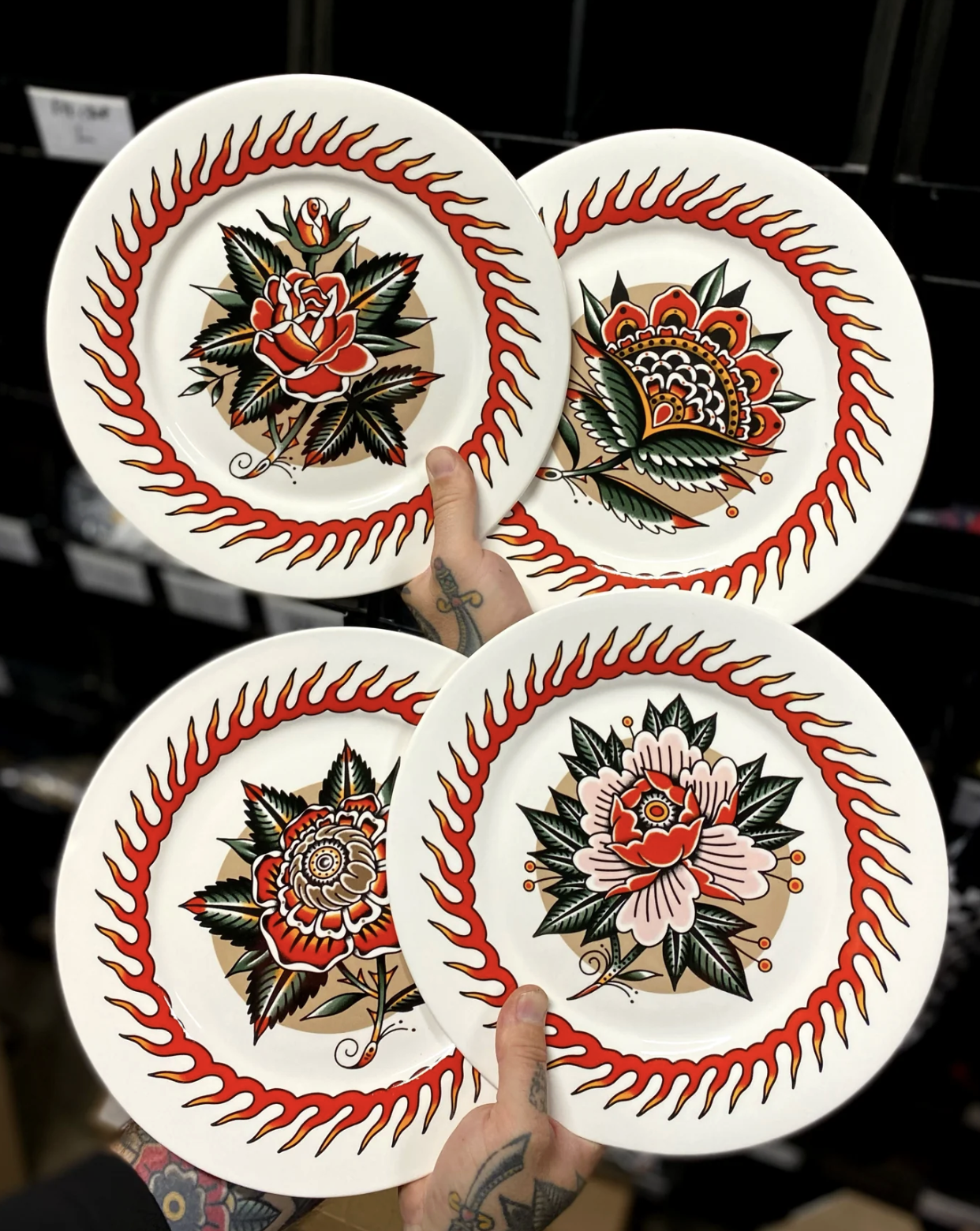 Take to the Grave Flower Plate Set