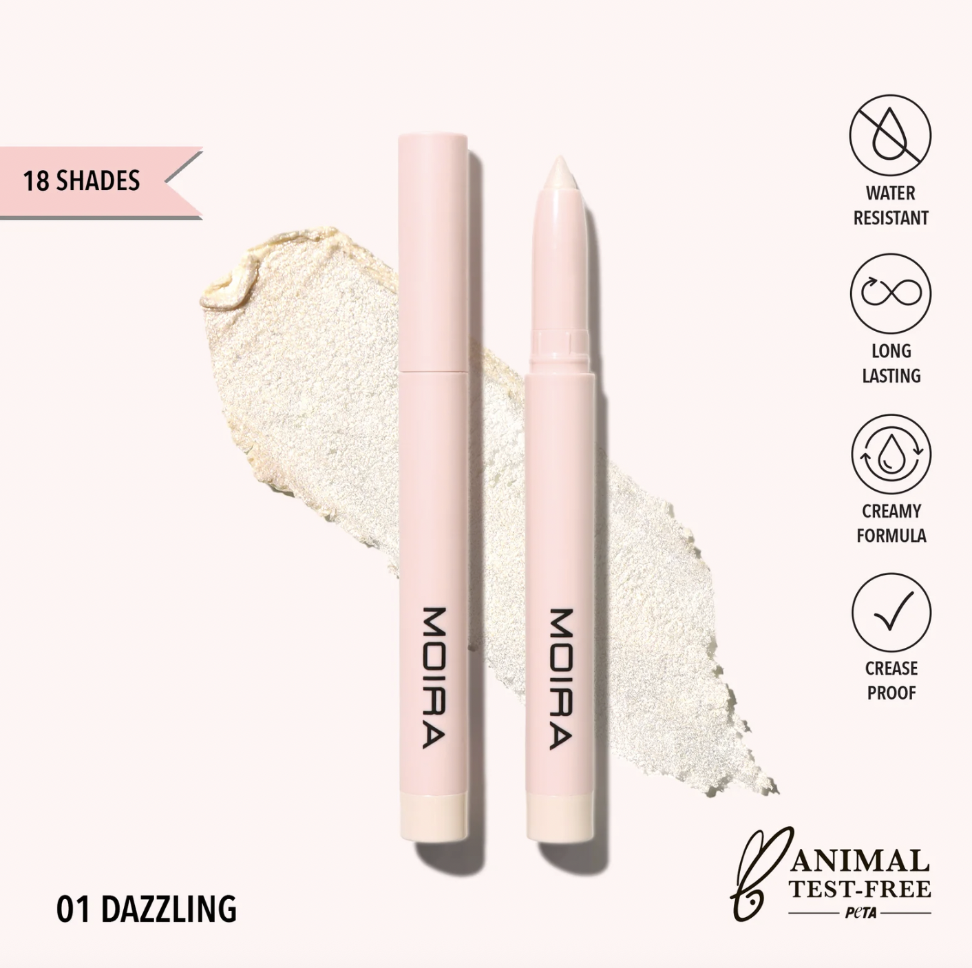 Moira At Glance Stick Shadow (001, Dazzling)