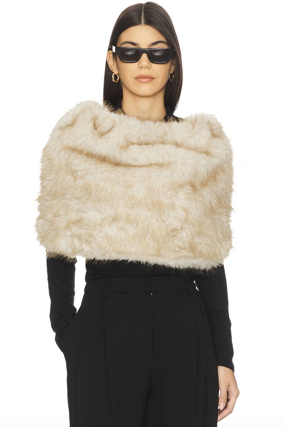 NONchalant Label Pascale Faux Fur Shawl (Revolve)