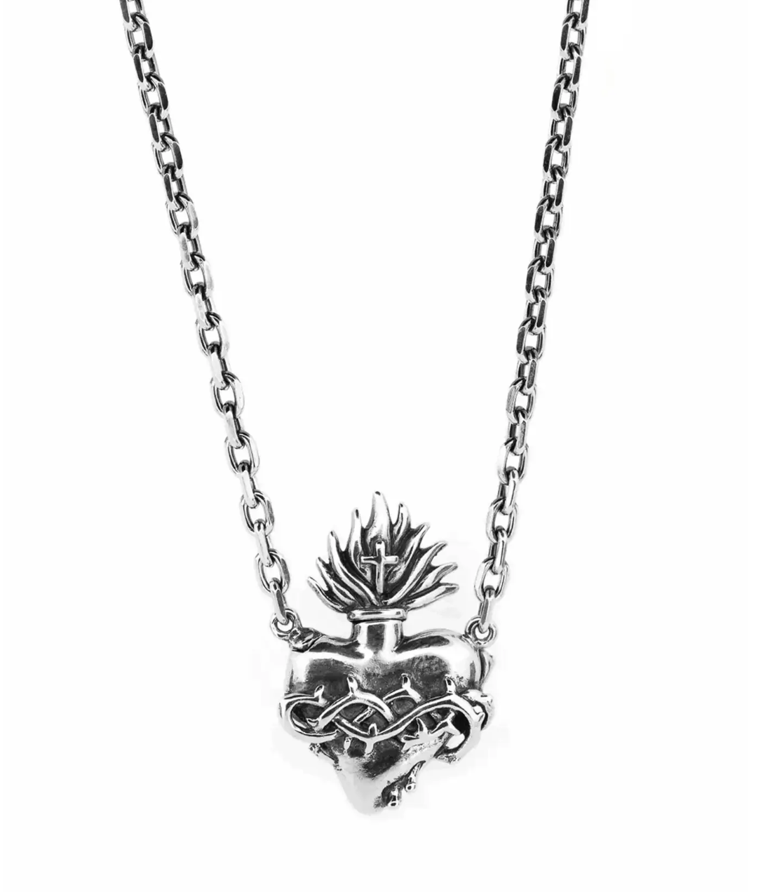 Lox &amp; Chain Sacred Heart Locket