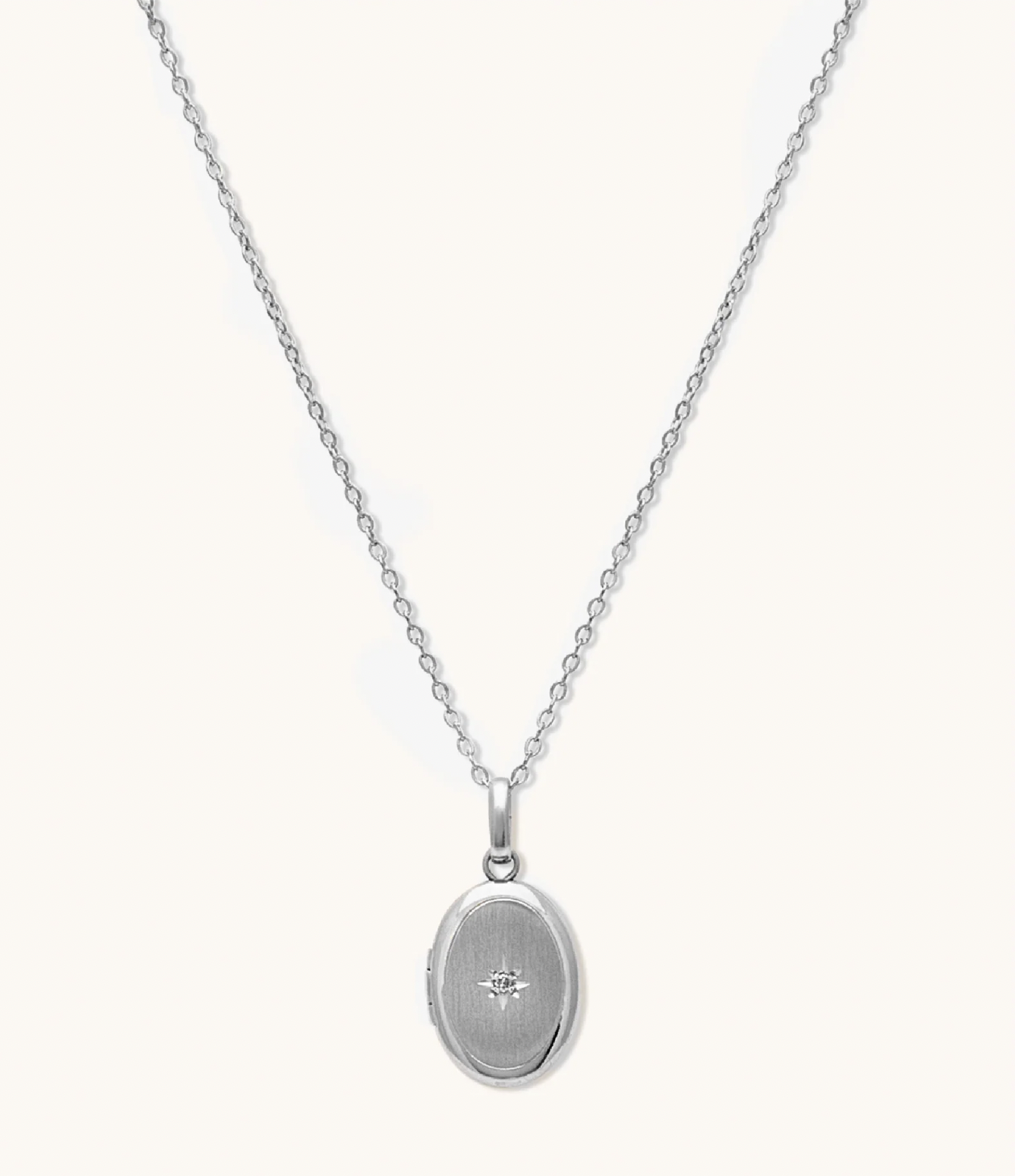 Leah Alexandra Petite Oval Diamond Locket